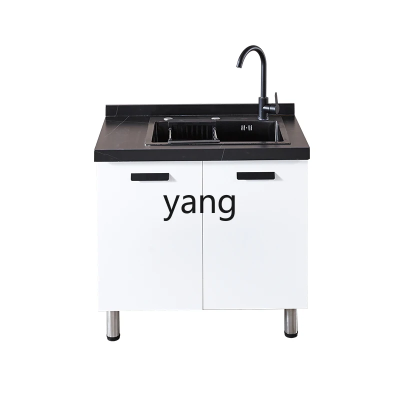 LH  simple rock slab kitchen cabinet rental stove cabinet assembly household cupboard integration