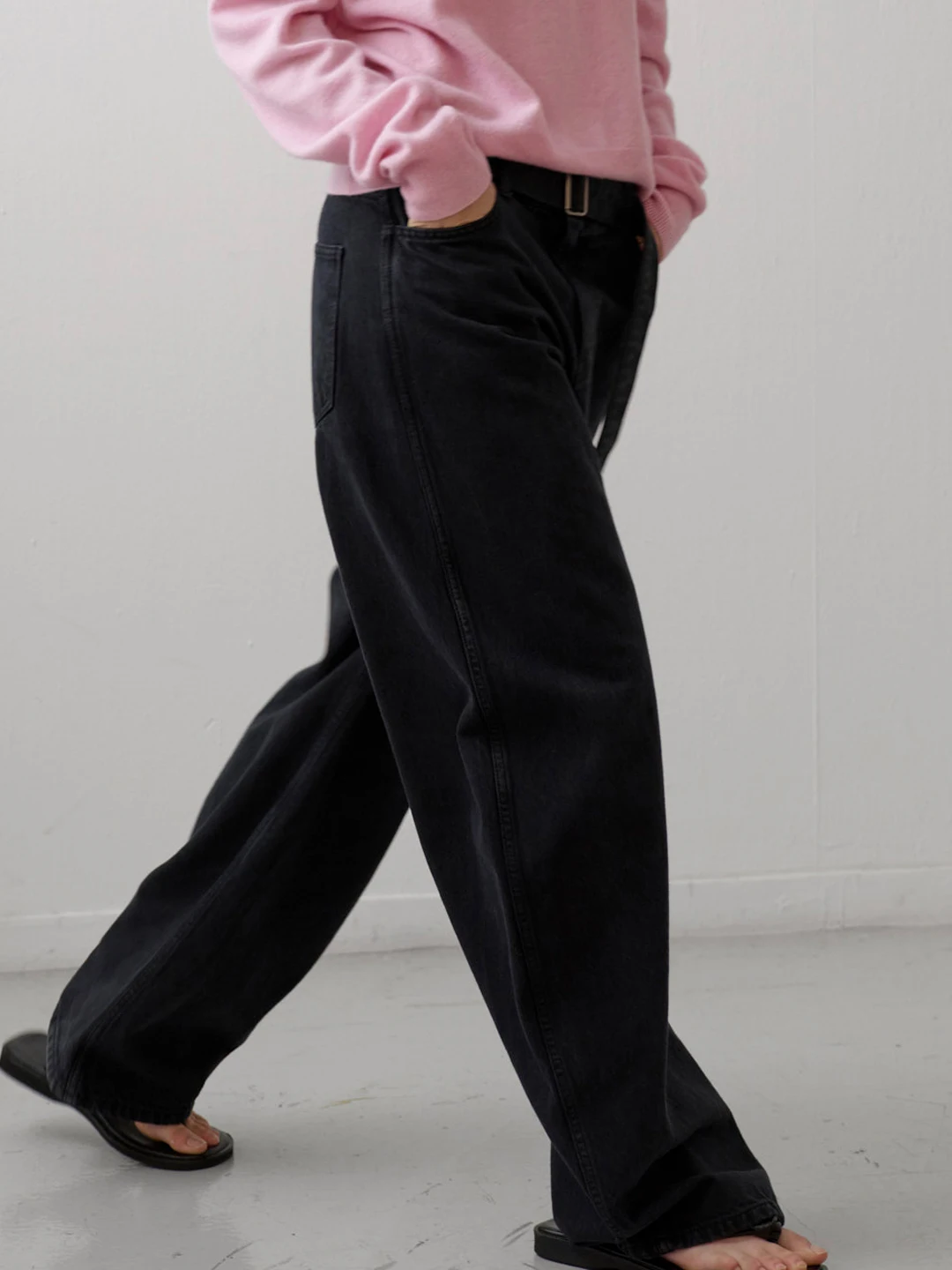 Jeans Frauen 2026 Frühjahr Neue Hohe Taille Abnehmen Abnehmbarer Bund Gerade Hosen Streetwear Frauen