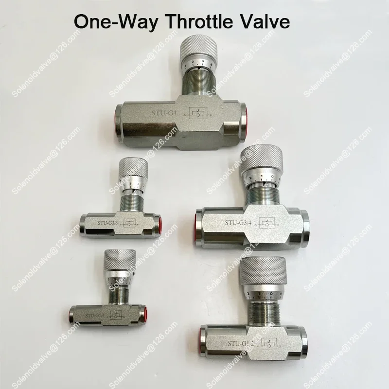 STU-G1/4 STU-G3/8 G1/2 STU-G3/4 STU-G1 Hydraulic One Way Throttle Valve Adjustment Speed Valve Speed Regulating Valve
