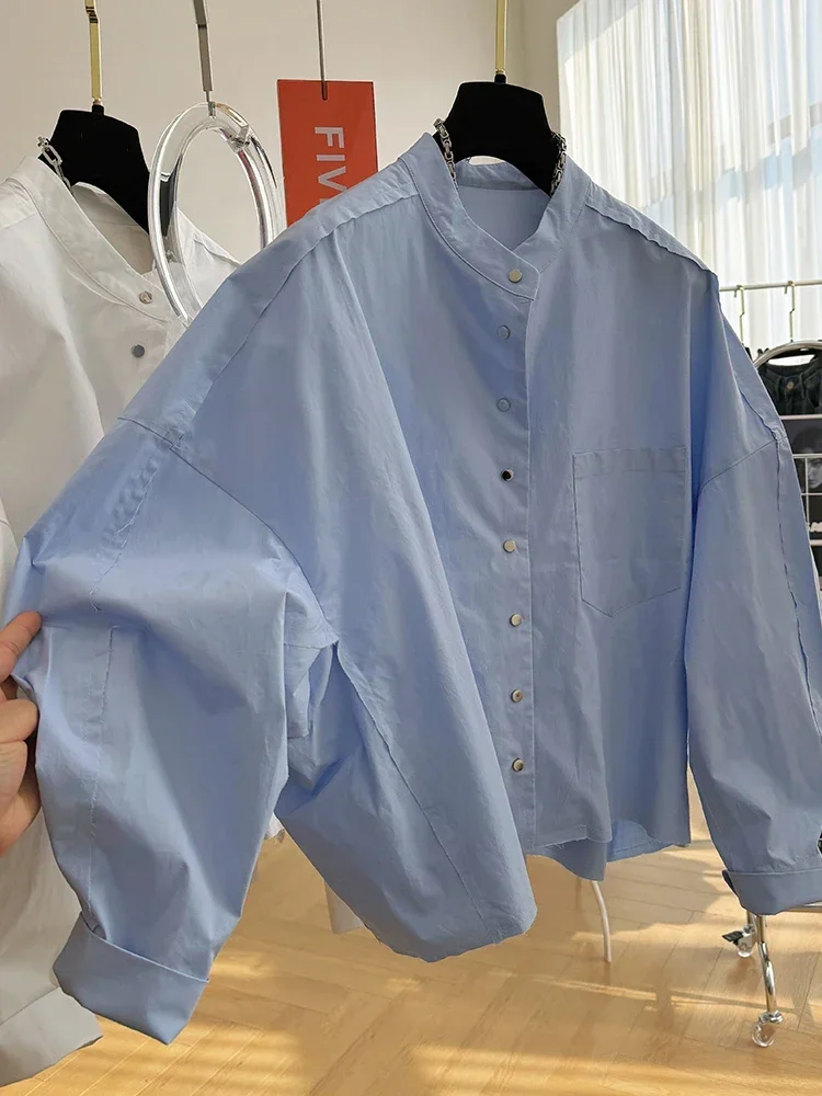 Frauen Frühlings hemd Mode Französisch Retro Rundhals ausschnitt Einreiher Langarm Top elegante sanfte Bluse 2024 neu