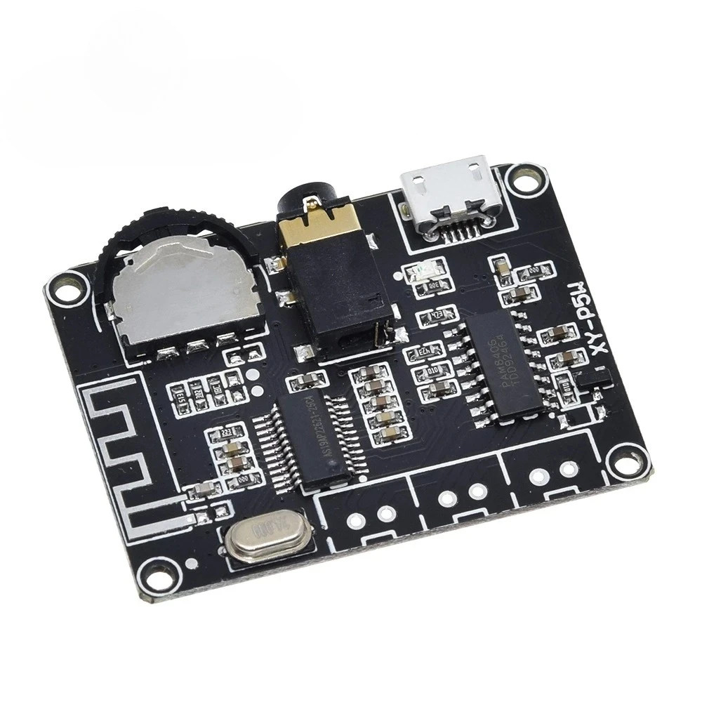 

1/2/5 шт. XY-P5W Bluetooth 5.0 модуль усилителя звука 5W+5W PAM8406 DC 3.7-5V для Arduino DIY Kit