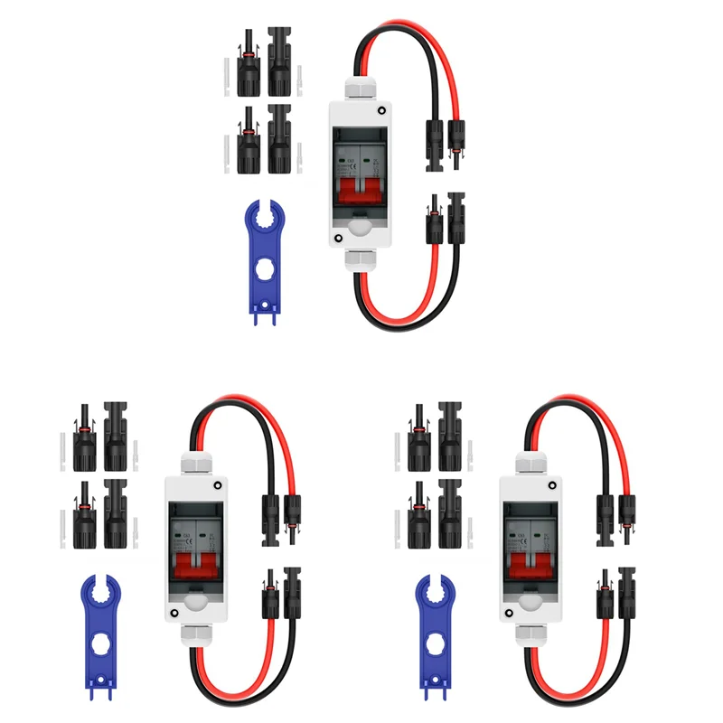 

ABRE-3X Solar Panel Disconnect Switch, 63A DC 1000V Breaker Box PV Disconnect Switch With IP65 Waterproof Box