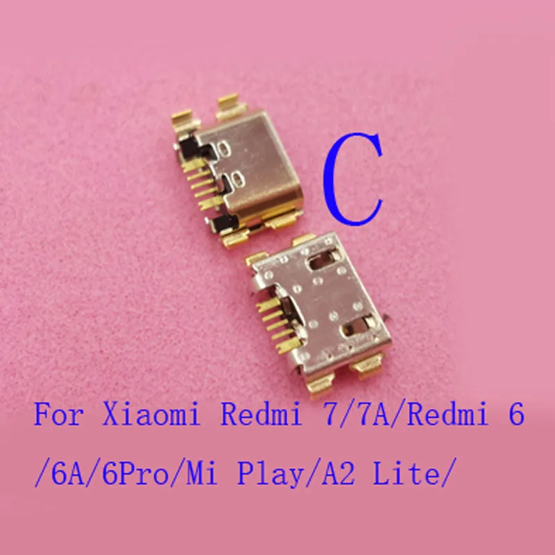 10-100 قطعة شاحن يو اس بي جهاز شحن موصل التوصيل ل Xiaomi MDE2 6X Mi Play 5X A1 Redmi 6A 6 Pro 7A 5 Plus A2 Lite 7 6Pro MDT2 #4