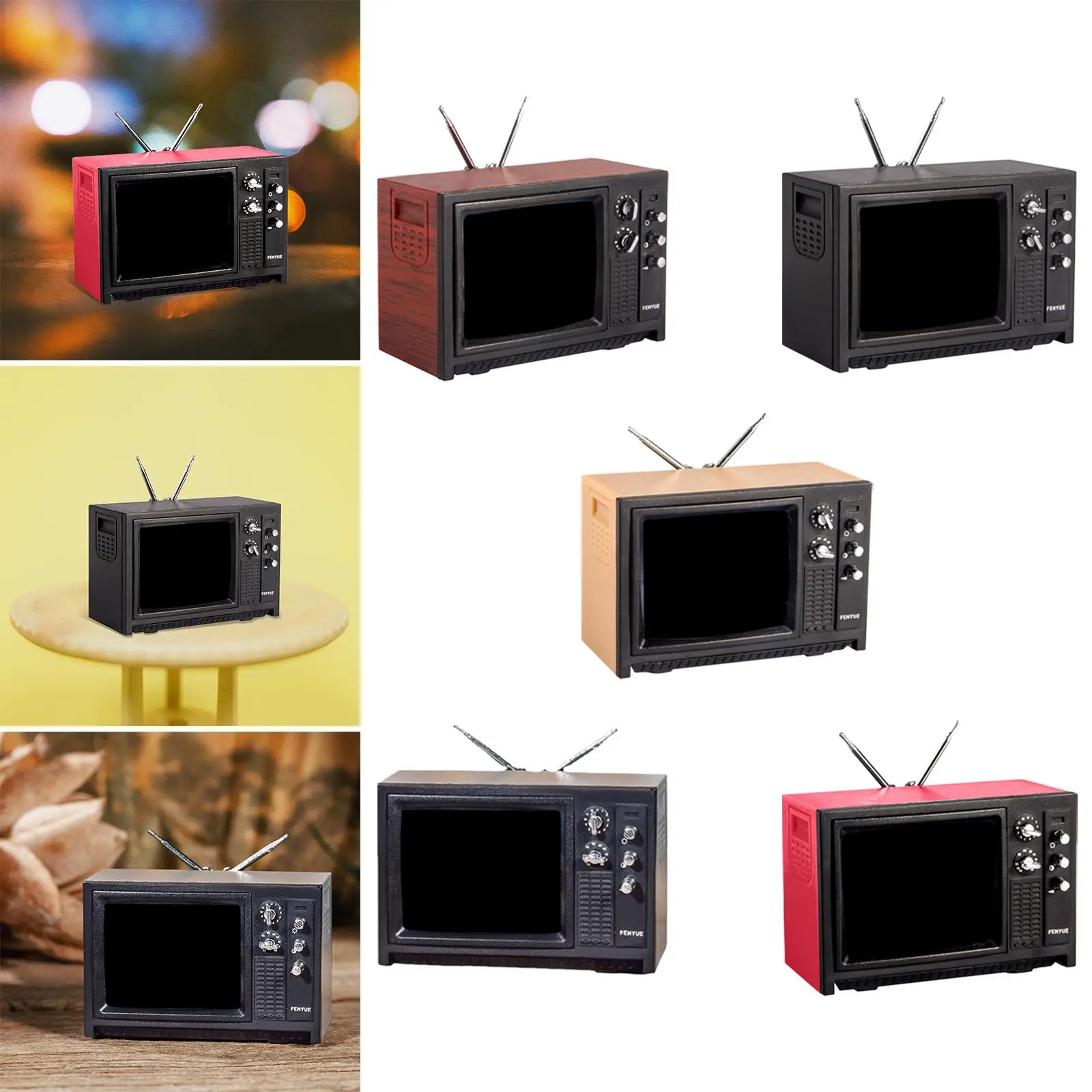 Miniatuur poppenhuis televisiemodel woonkamer micro landschap leven scène slaapkamer meubilair 1:12 decor landschap benodigdheden