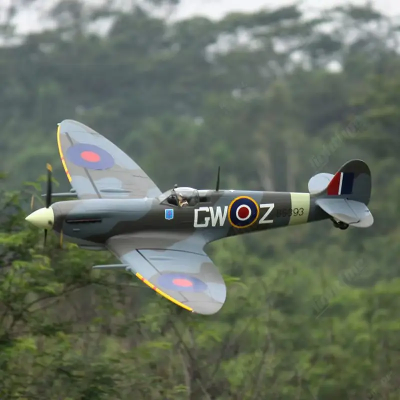Flightline 1/7 Rc "Flight Line" 1600mm Spitfire "Fire-Breathing" Afstandsbediening Model Vliegtuig Retro Legendarisch Gevechtsvliegtuig Speelgoed