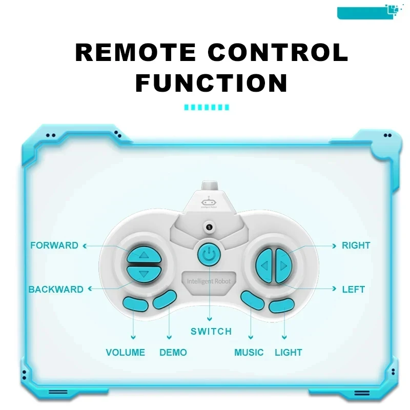 Robot Toys Rechargeable RC Robot For Kids Boys And Girls Remote Control Toy With Music And LED Eyes Gift For Children's view 5