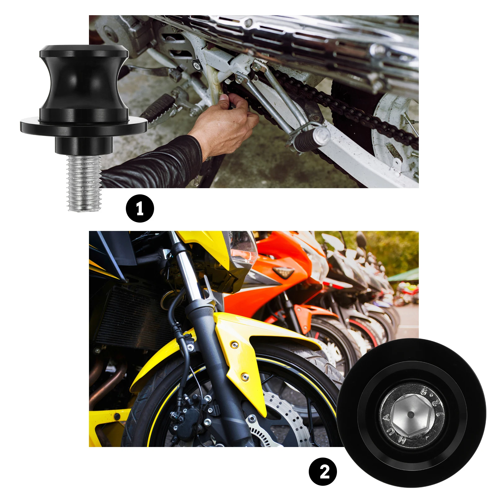 

Aluminum Motorcycle Screws Spools Slider St Frame Lifting Nail Durable Hardness Long Life Simple Install Swingarm Roller Guide