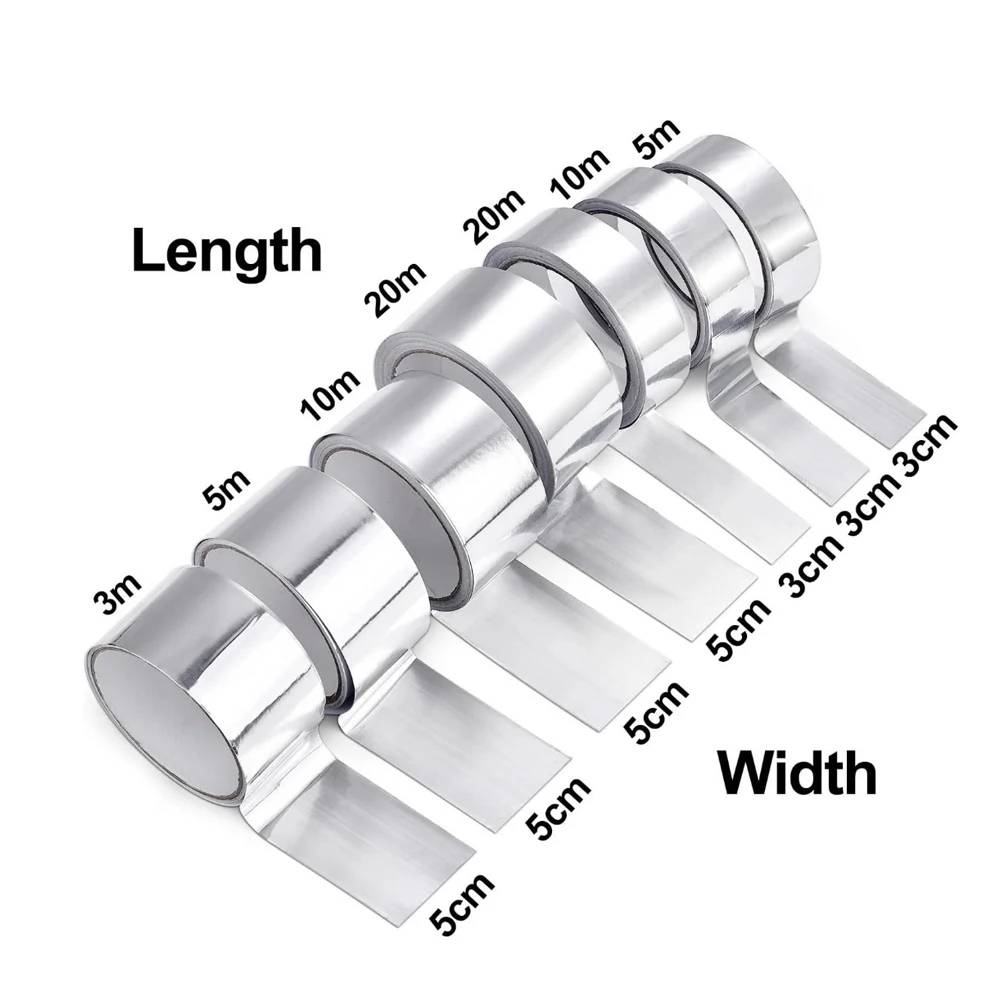 Taśma aluminiowa kuchenna 5-20m, wodoodporna, odporna na ciepło, wytrzymała, o szerokości 3/5cm, samoprzylepna taśma uszczelniająca do naprawy szczelin w kuchenkach. — zdjęcie 6