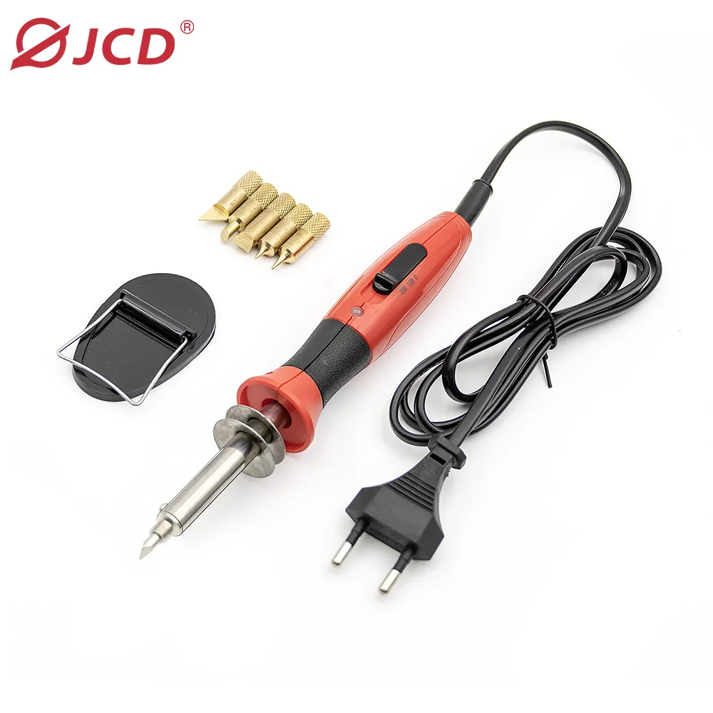 

JCD 30W Electric Soldering Iron With Switch Temperature Adjustable Carving Pyrography Tool Wood Burning Embossing Soldering Pen