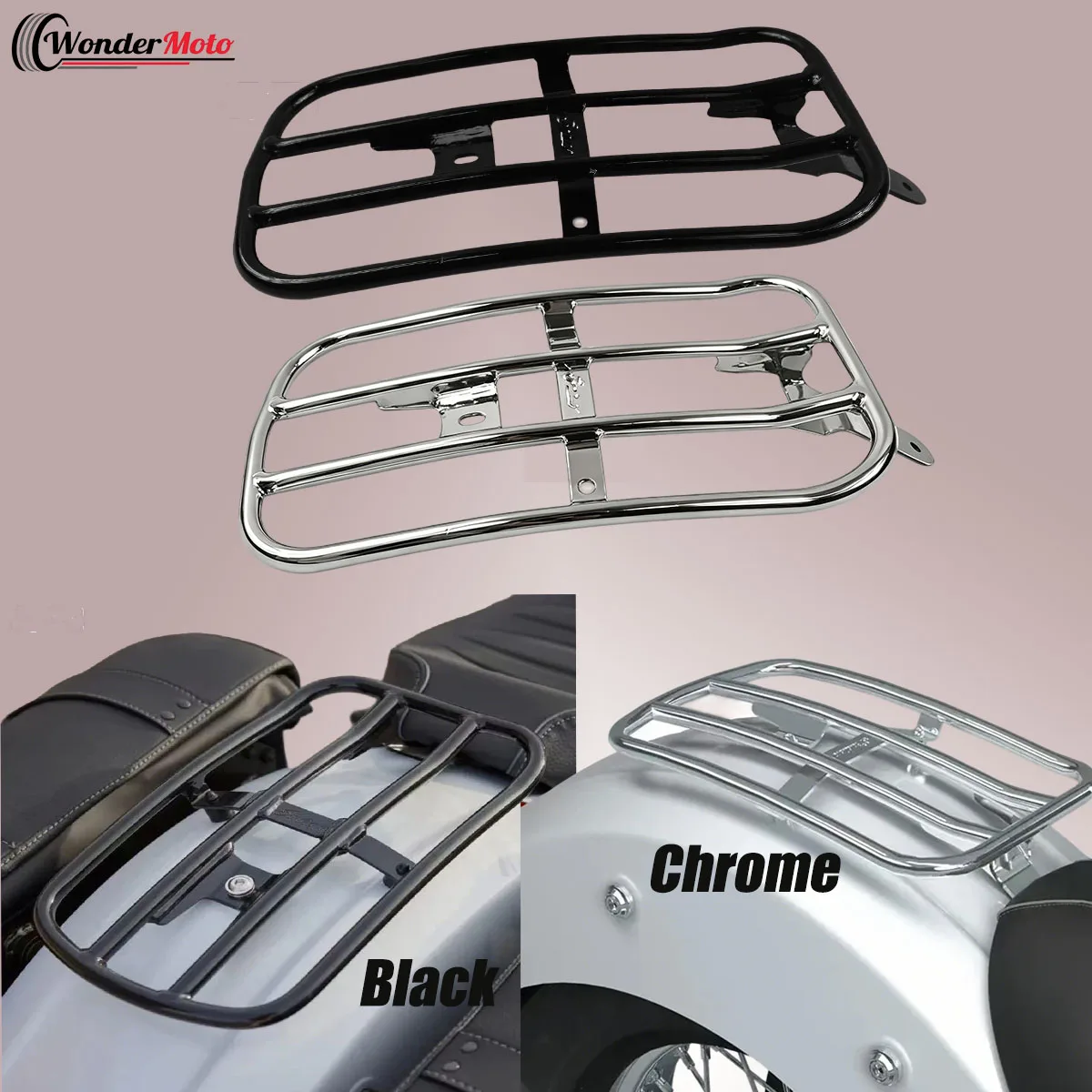 For Indian Scout Bobber 2025 Upgrade Retrofit Accessories Motorcycle Rear Luggage Rack Fender Cargo Rack for Tail Bags