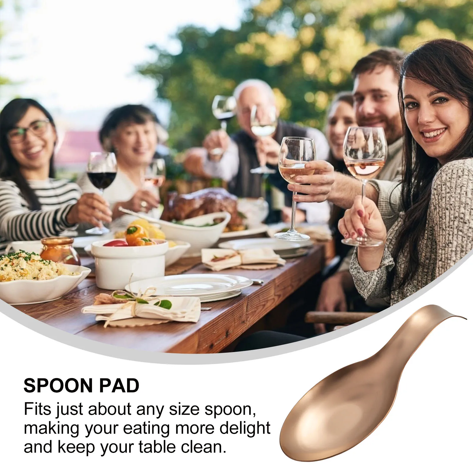 

Chopstick Rest Spoon Kitchen Utensil Stainless Steel Color Holder for Dining Table