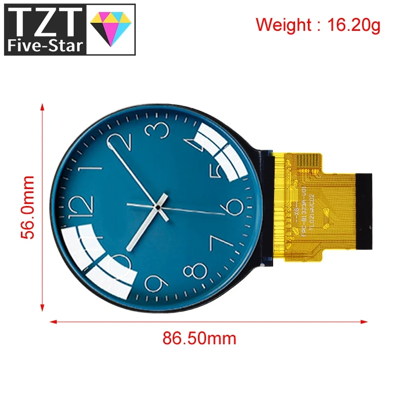 IPS 2.1 inch 40PIN SPI 262K TFT LCD Round Screen Display No Touch ST7701 Drive IC 480*480 RGB Interface For Arduino UNO R3