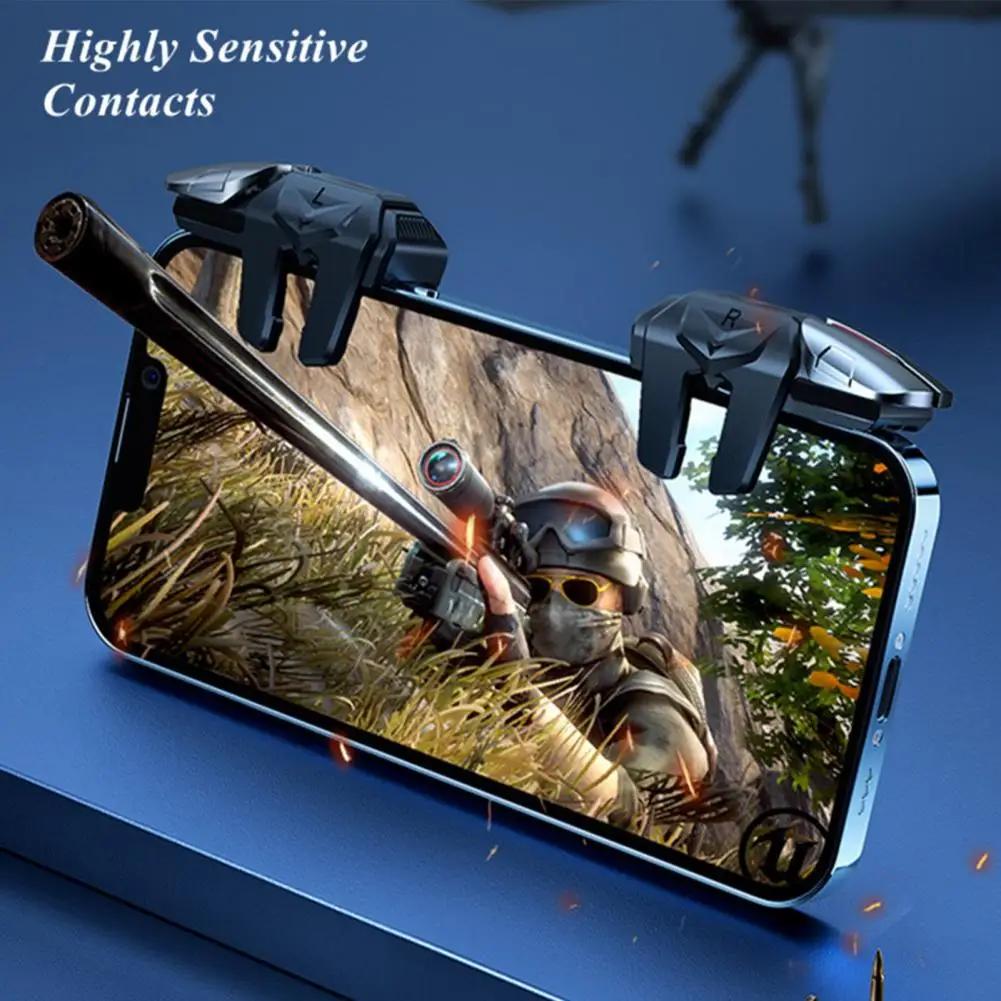 G21 Cell Phone Game Trigger Gamepad Joystick 6-Finger Aim Shooting L1 R1 Key Button Game Fingertips For Game Controller Triggers