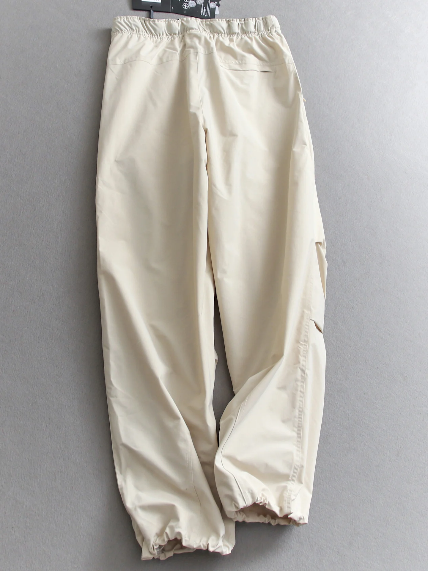 Waterproof Fleece Lined Thick Outdoor Wide Leg Pants Casual Women's Loose Trousers N877 High Waist Zipper Closure Straight Cut