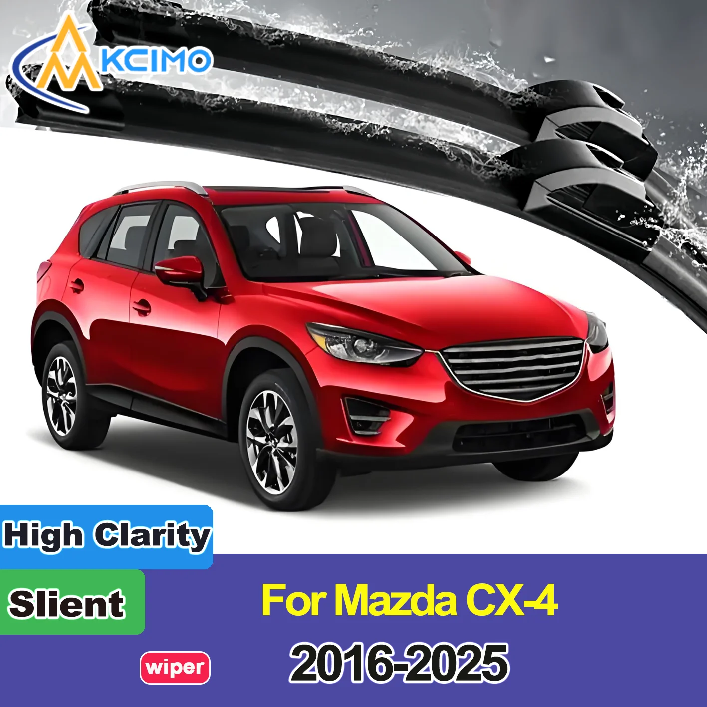 

2PCS New Front Windshield Wiper Blade for Mazda CX-4 GK 2016-2025 Front Windshield Auto Wipers Blade Accessories 2025 2024 2023