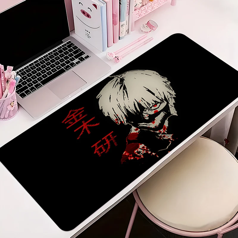 Коврик для мыши T-tokyo Ghoul Kaneki Ken Настольный коврик Аниме игровой коврик для игровой мыши Скоростной компьютерный и офисный геймерский шкаф Коврик для клавиатуры