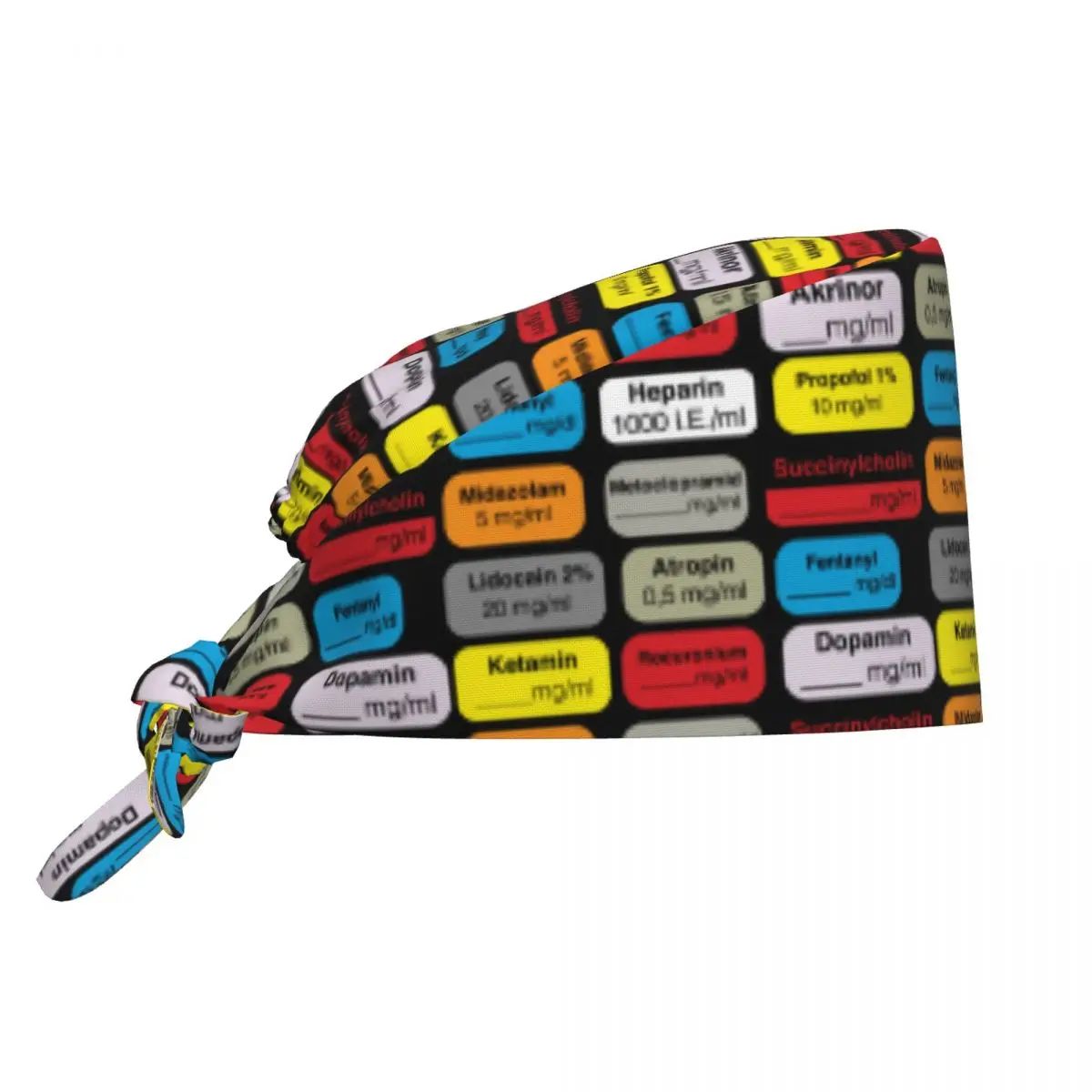 Adjustable Anesthesia Medication Labels Working Hat Women Men Surgical Hat Scrub Nursing Doctor Surgeon Cap for Chef
