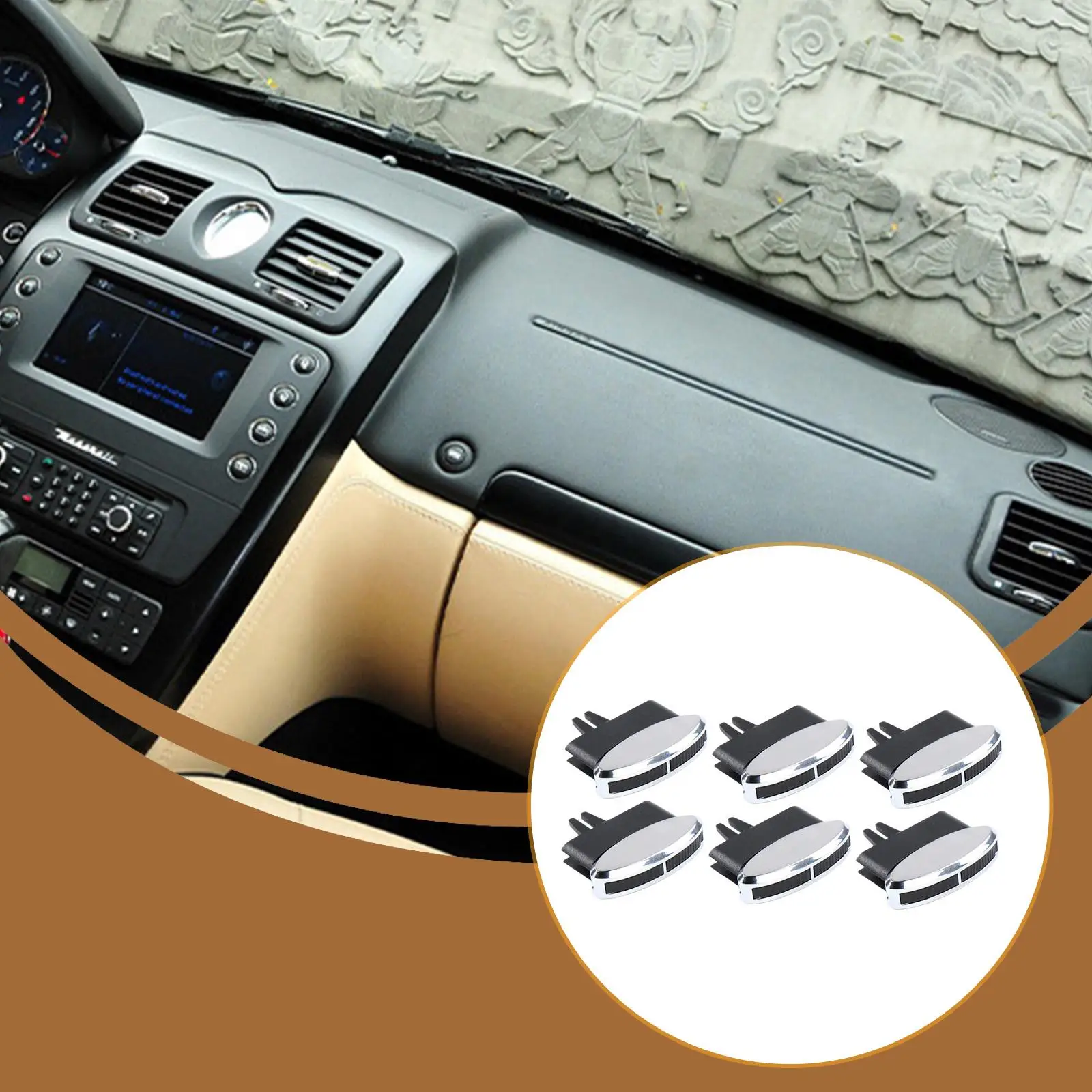 

6 Pieces Air Conditioning Vent Clip Vent Outlet Tab Clip Professional Reliable Convenient Replacement for Quattroporte
