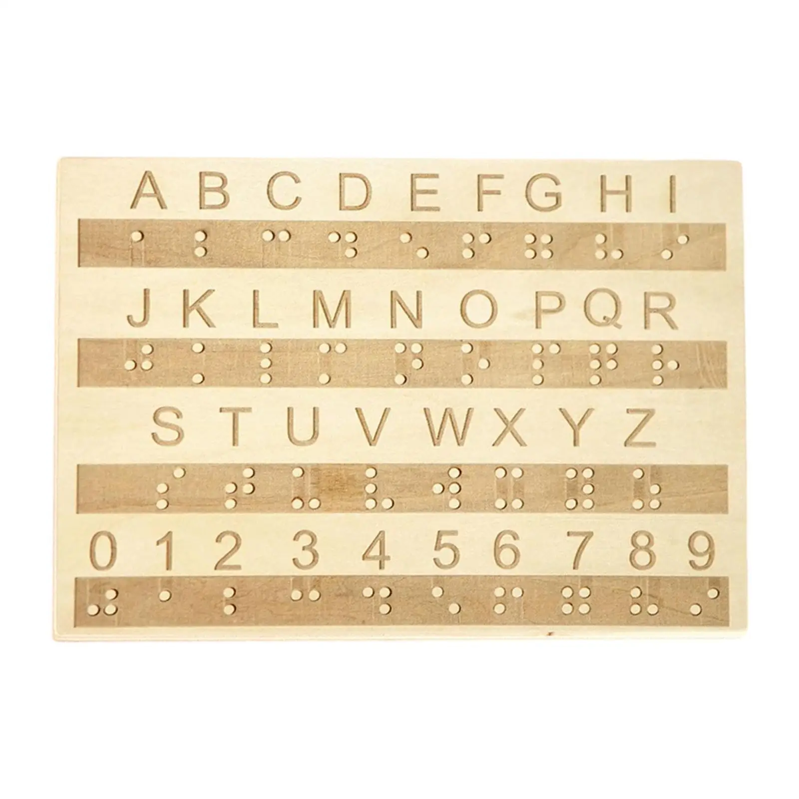 Braille Alphabet Board Strumento educativo Sussidio didattico a base di tocco Scheda di apprendimento portatile con punti rialzati per studenti adulti