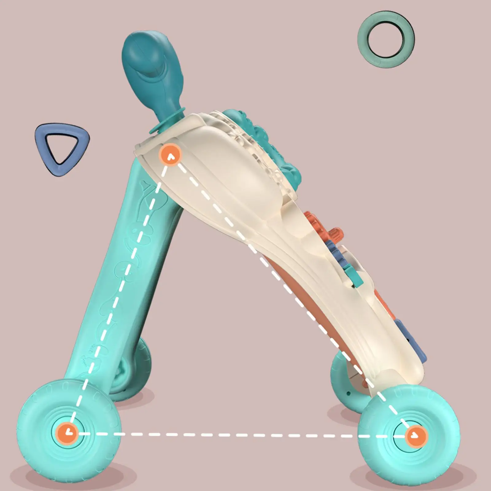 Brinquedo Educacional para Bebês, Brinquedo de Empurrar para Crianças, Atividade de Aprendizado para Bebês