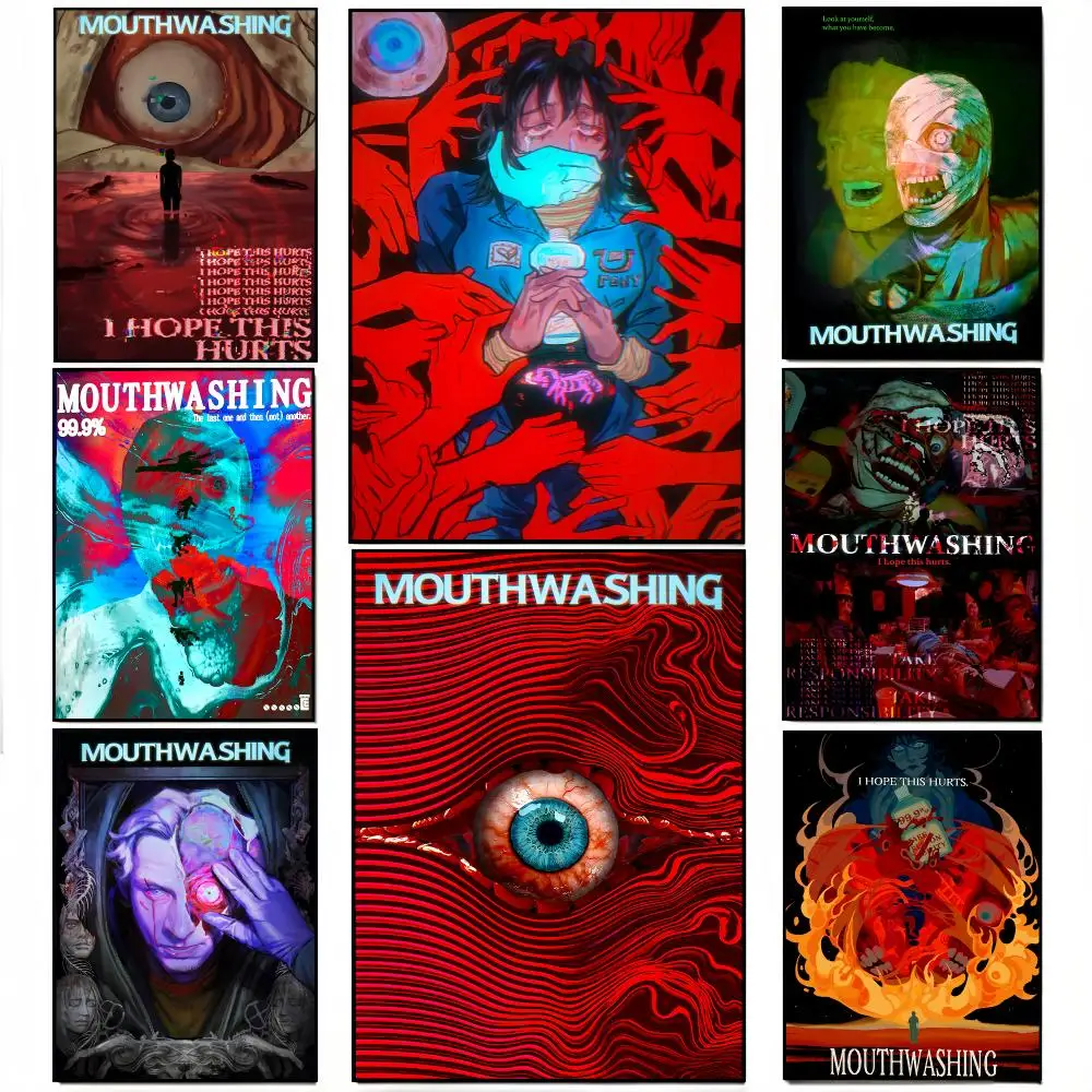 Horror Popular Game M-Mouthwashing Poster Wall decals, perfect for hallways, living rooms, and home decor