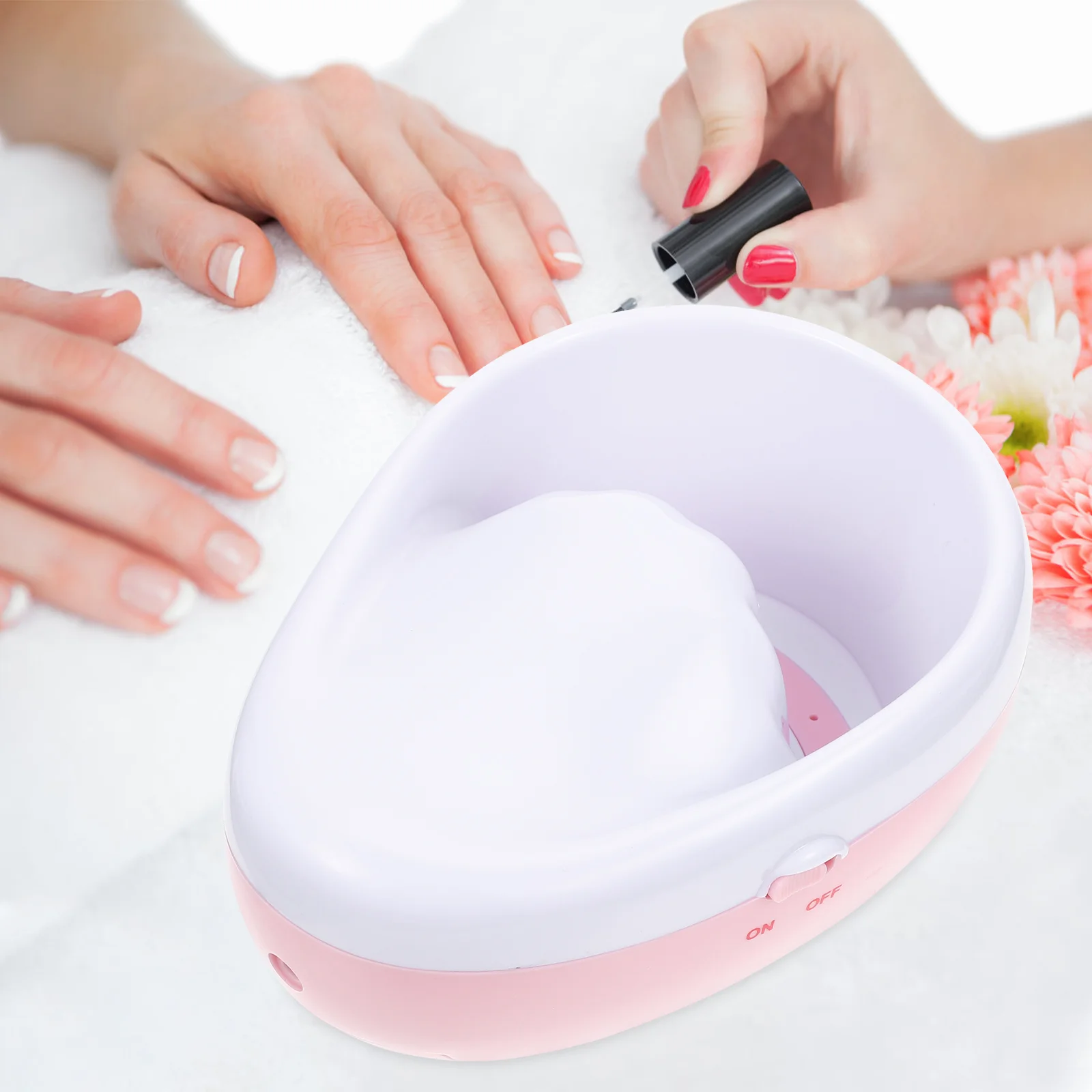 Nail Polish Remover Bowl Electric Hand Soak Gel Manicure Soaker Dual Purpose for