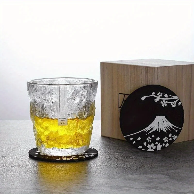 Glacier Whisky Glass Gift Box Old-fashioned Crystal Wine Cup Retro Chivas Rock Tumbler Snifter Japan Whiskey Glasses For Testing