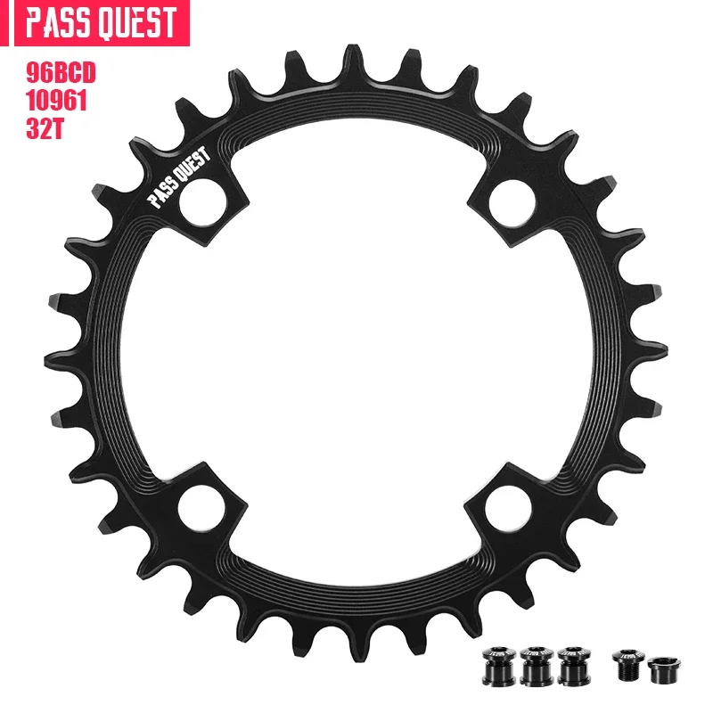 PASS QUEST 96BCD 4-болтовая звездочка MTB с узкими широкими зубьями для SHIMANO ALIVIO DEORE M4000/M4050//M612
