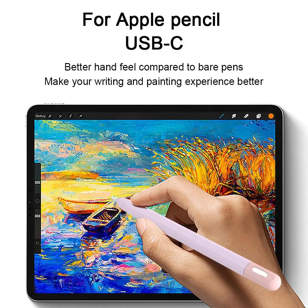 For apple pencil 3 USB touch capacitive pen color contrast pen case silicone 3rd generation protective case