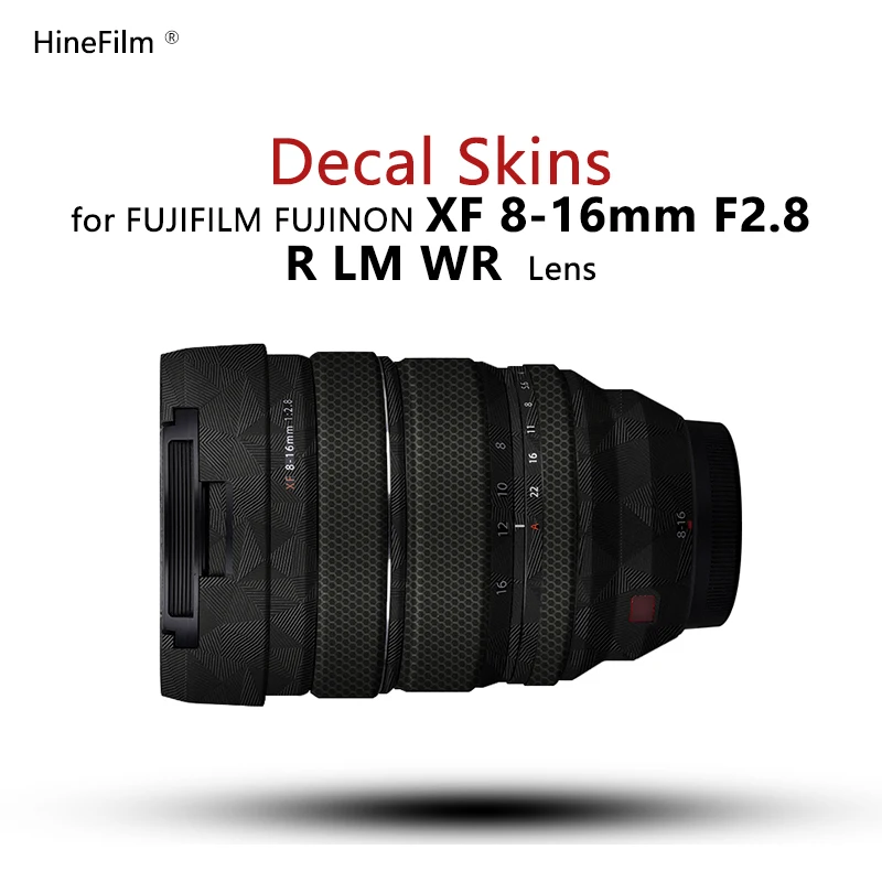 Hinefilm Skin for Fuji XF8-16 F2.8 Lens Sticker 8-16 Skin For Fujifilm Fujinion XF8-16mm F2.8 R LM WR Lens Protector Wrap Cover