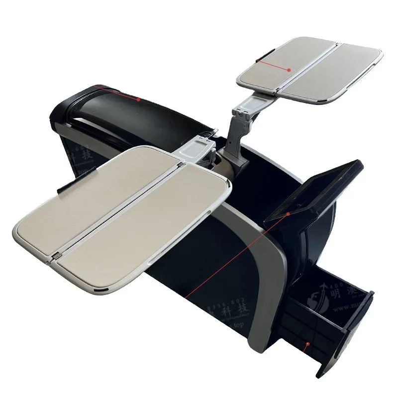 

Large modified interior compressor armrest box refrigerator with storage compartment at the rear