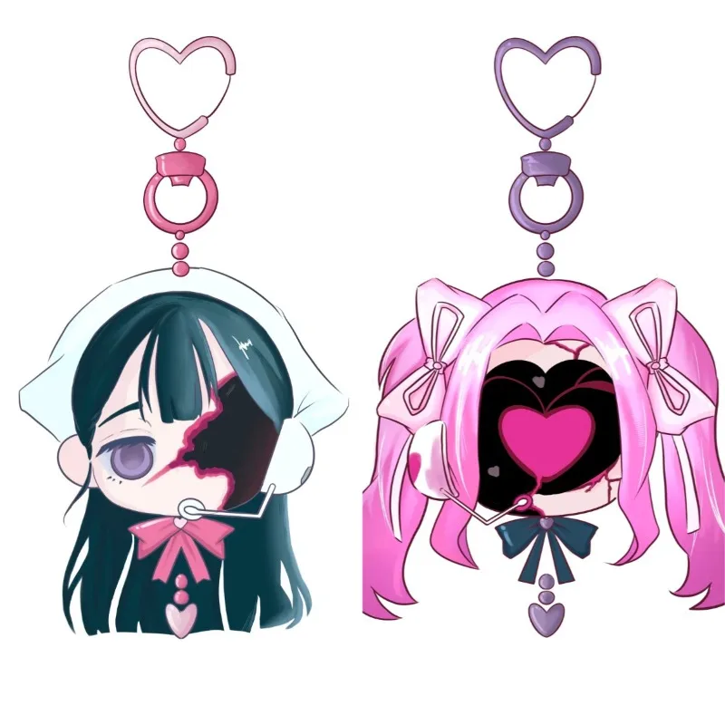Alien Stage Anime Acrylic Keychain Women Mizi Hyuna Keyring Bag Charms Kawaii Pendant Collection Ornament Toys Friends Gift Cos