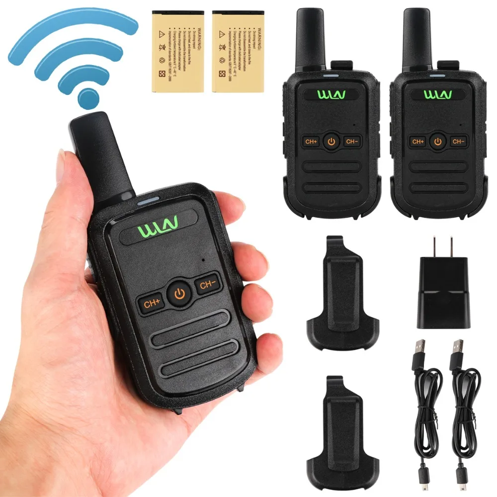 WLN KD-C51 Mini Draagbare Handheld Draadloze High Power Walkie Talkie Beroep FM Zender Ontvanger Twee Manier Radio Adapter