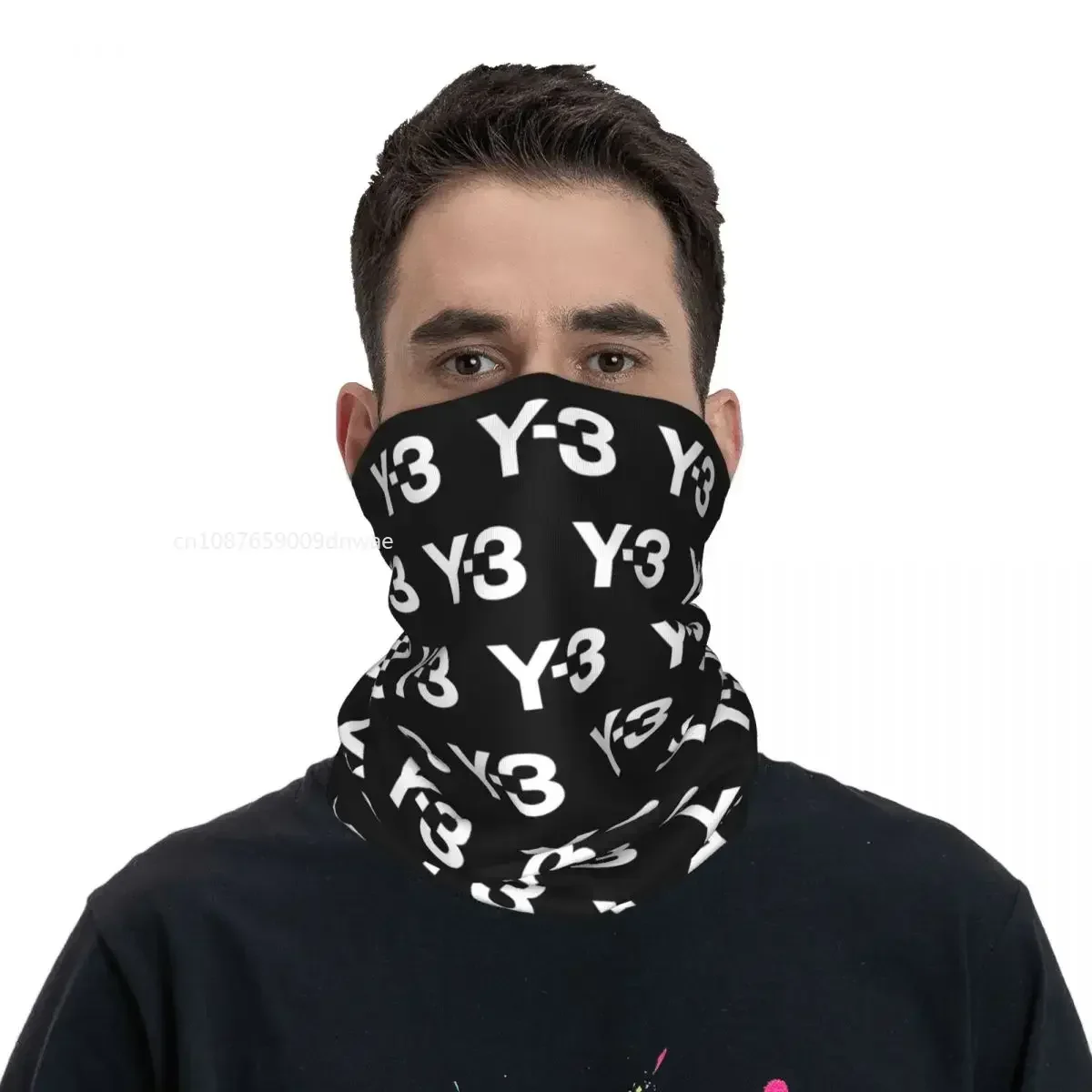 Y3 Logo Bandana leher Gaiter dicetak Fashion Balaclava syal bungkus hangat ikat kepala memancing untuk pria wanita dewasa