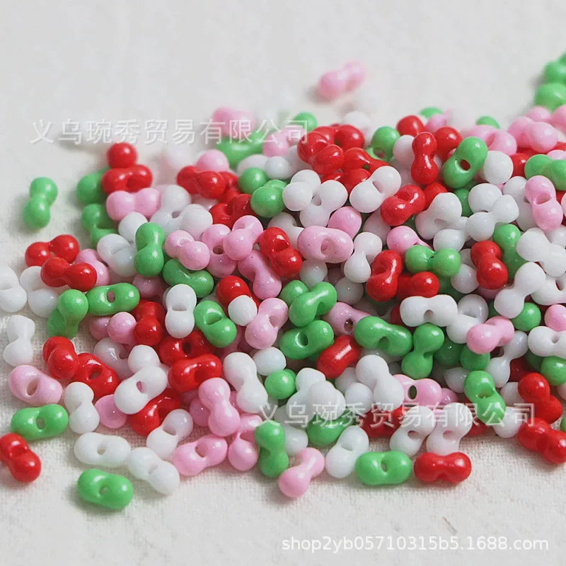 Super high-quality solid colored peanut bead gourd bead 3 * 6mm handmade DIY beaded bracelet necklace accessory materials