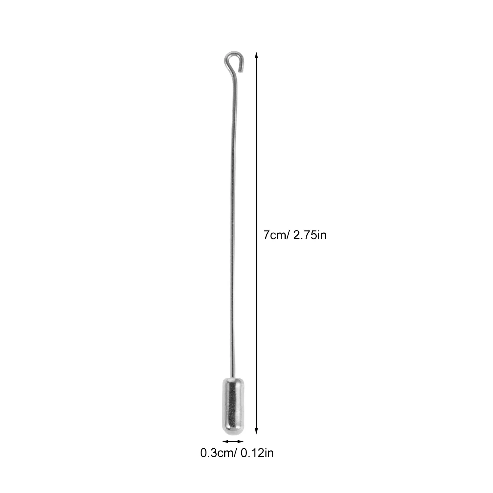 30Pcs Jewelry Hatpin Brooch Pins Metal Stick Corsage Safety Boutonniere DIY Craft Accessories Straight Lapel Stick Pin Clothes