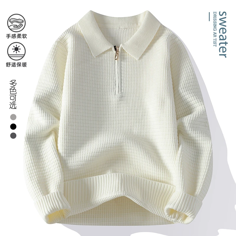 2024 winter korean style Sweaters men mens warm sweater mens Solid color sweaters Men's high quality wool pullovers male M-4XL