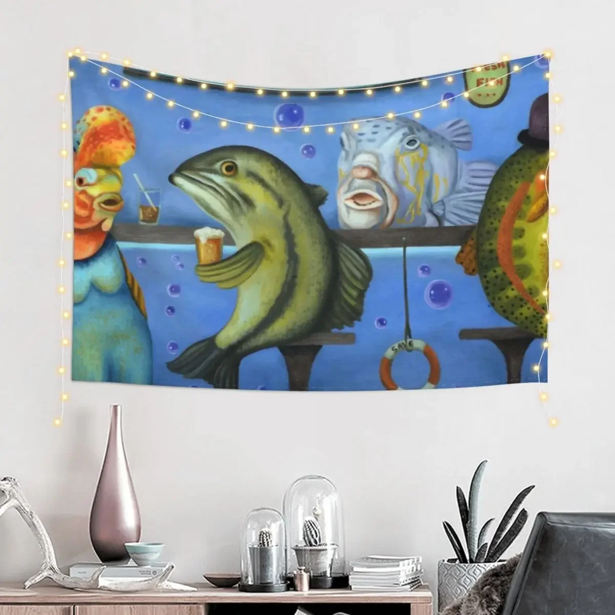 Drink Like A Fish Tapestry Home Decorations Aesthetic Wall Carpet Wall Coverings Home And Comfort Decor Tapestry