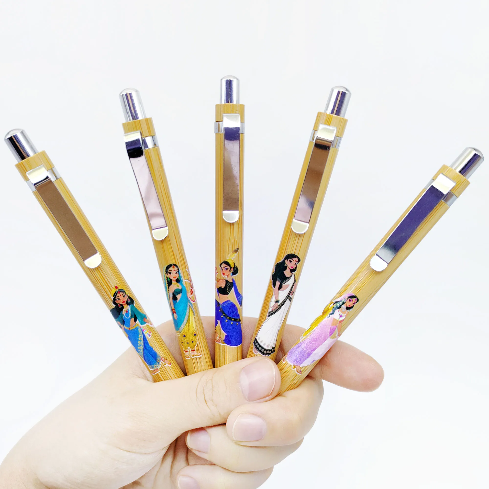 

7pcs/14pcs Indian girl styling gift pen, student writing stationery suitable for giving to family, colleagues, and friends.