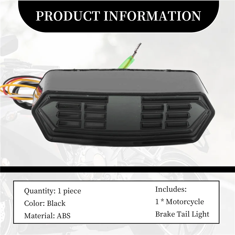 A45F-luz trasera de freno de motocicleta con luces de señal de giro para Honda Grom MSX125 CB650F CB650R CBR650F CTX700N, lente ahumada