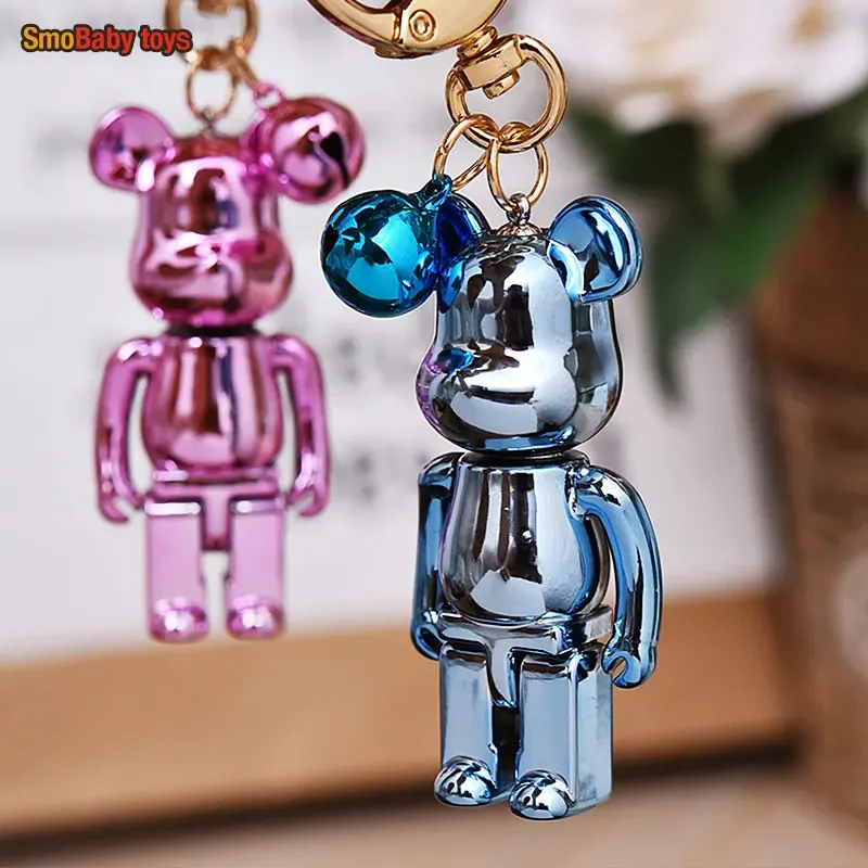 

Bearbrick Bear@brick Action Figures Block Bear PVC Model Figures DIY Key Chain Paint Dolls Toys For Collect Card Gifts