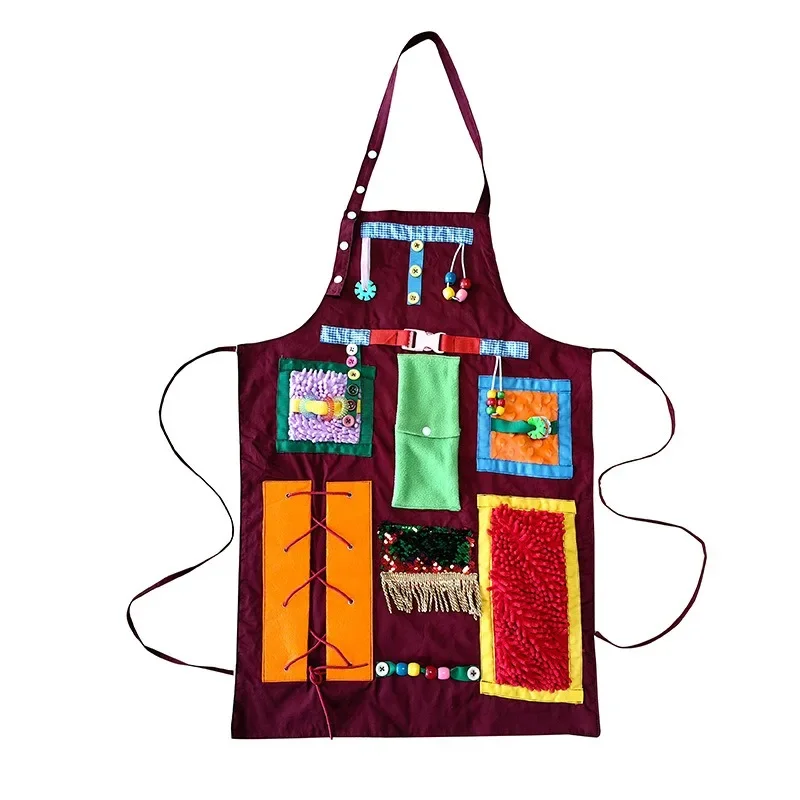 

Sensory Training Apron Sensory Apron Caring for Elderly Alzheimer's Toys Relieve Symptoms Release Stress Universal Washable New