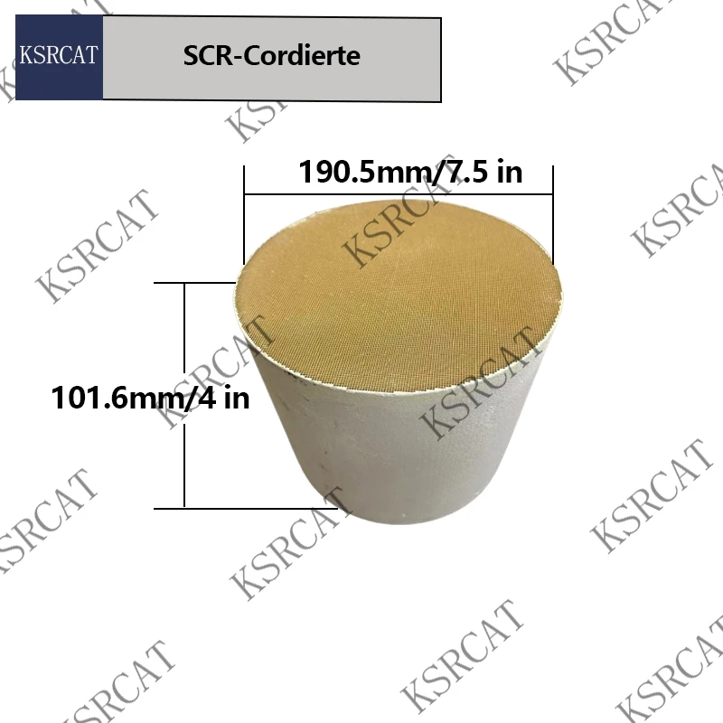 

190.5*101.6mm High Performance Honeycomb Ceramic SCR Catalyst Carrier Universal Fit for Diesel Exhaust Systems