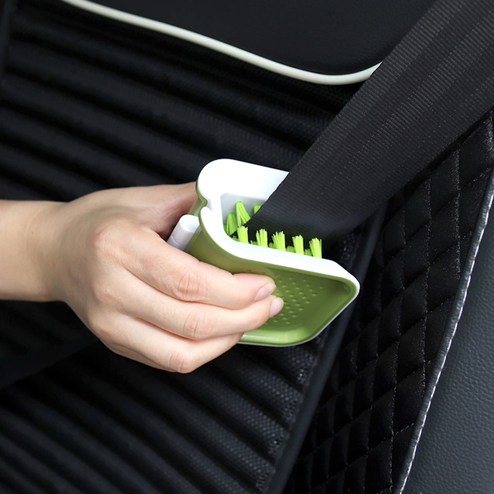 Car Interior Seat Belt Cleaning Special Tool Double Sided U Type Folding Tray Sponge Diamond Brush U Shape Kitchen Washing Tool