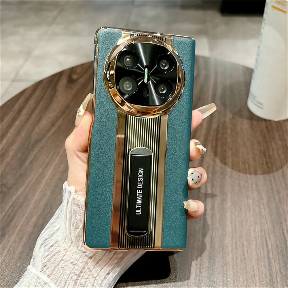 Flip Leather Cover Phone Case For HuaWei Mate X3 X5 X6 Bracket Protective PC Hard Shell Fashion For HuaWei Mate X6 Back Cover view 3