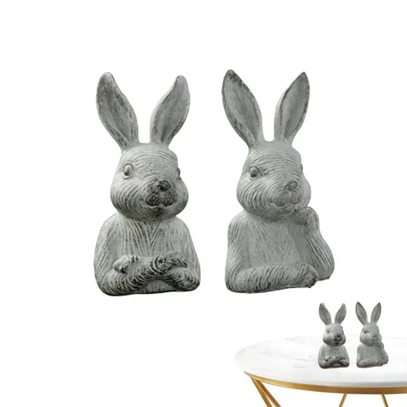 

Desktop Resin Ornaments Desktop Ornaments Resin Miniature Figurine Statues Rustic Home Decor Creative Animal Sculpture For