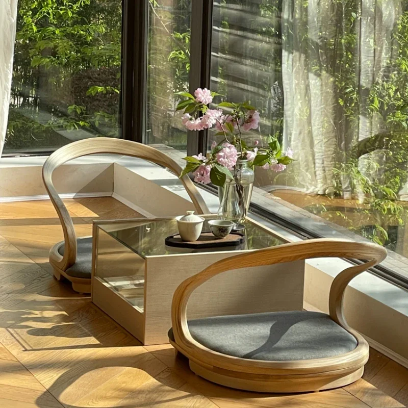 

"Ribbon chair" bay window table and chair/solid wood storage tatami tea room