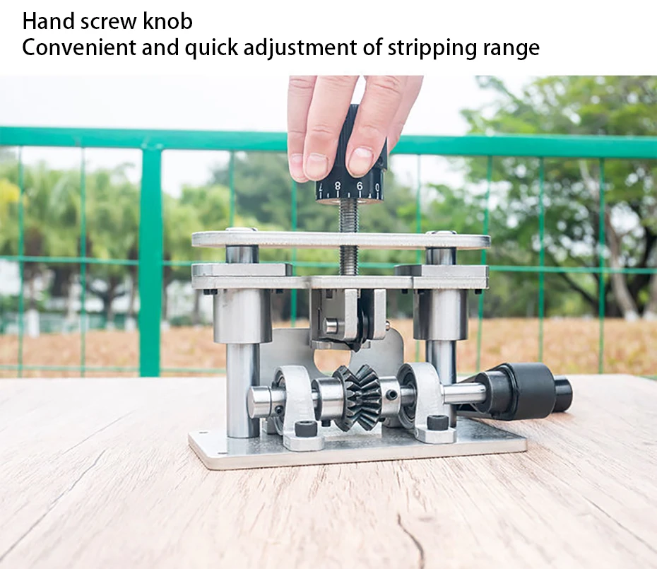 Wire Stripper Stainless Steel Manual Electric Wire Stripping Tool Scrap Copper Cable Peeling Machine with Hand Crank 2-20mm Wire