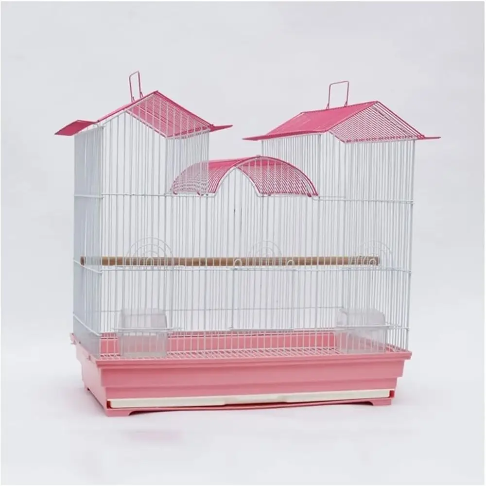

Large Castle-Style Birdcage for Parrots, Canaries, and Parakeets - Ideal for Tiger, Black Phoenix, and Love Birds