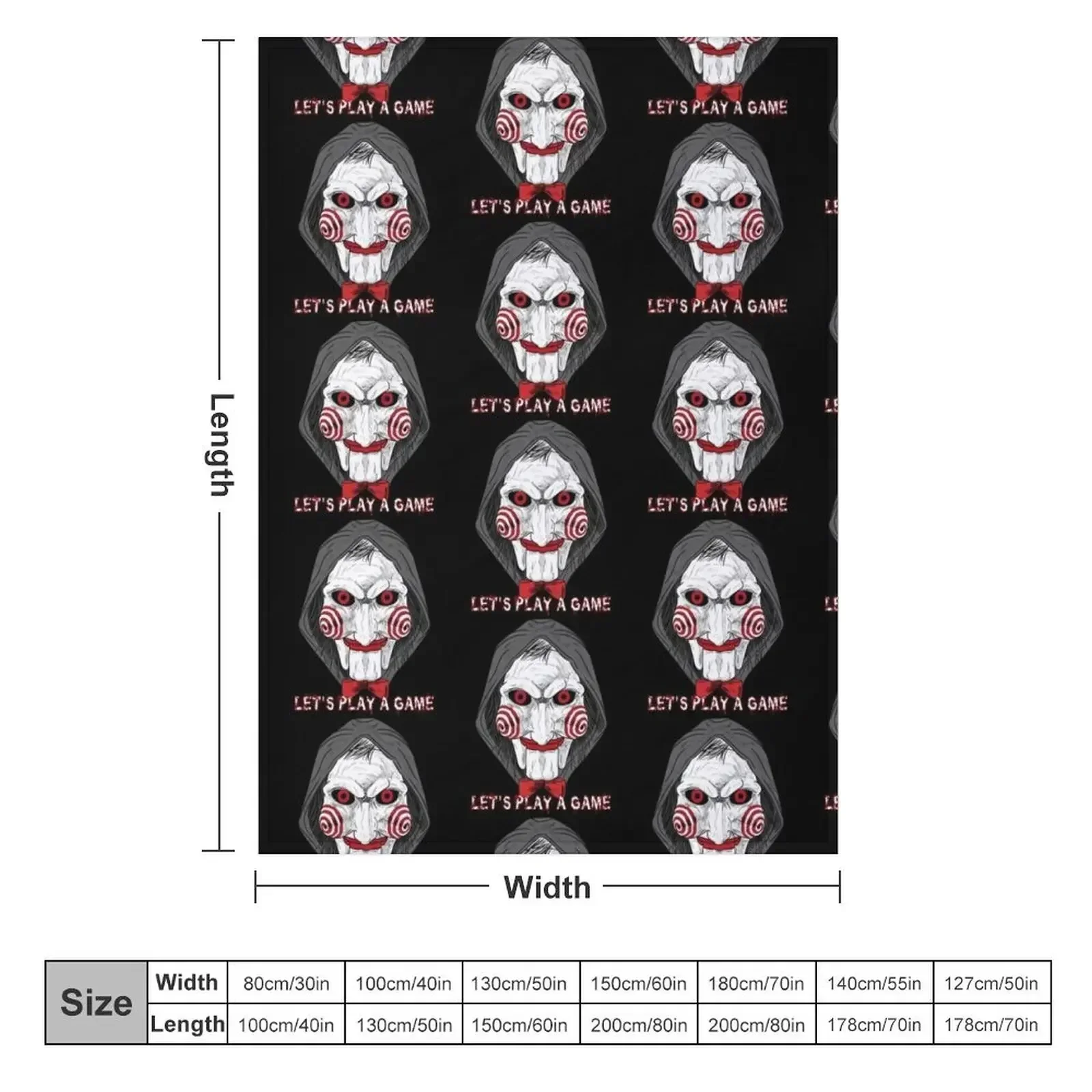 SAW Movie fan art Throw Blanket Furrys valentine gift ideas Cute Plaid warm for winter Beautifuls Comforter Blankets